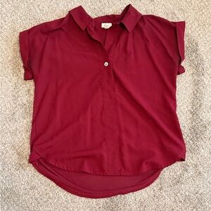 a new day Burgundy Blouse